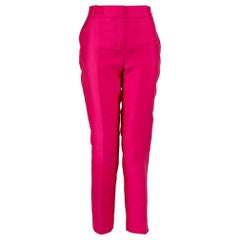 Pantaloni dritti sartoriali rosa di Lanvin taglia M.