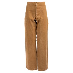 Maison Margiela Brown Crop Wide Leg Trousers Size XXXL