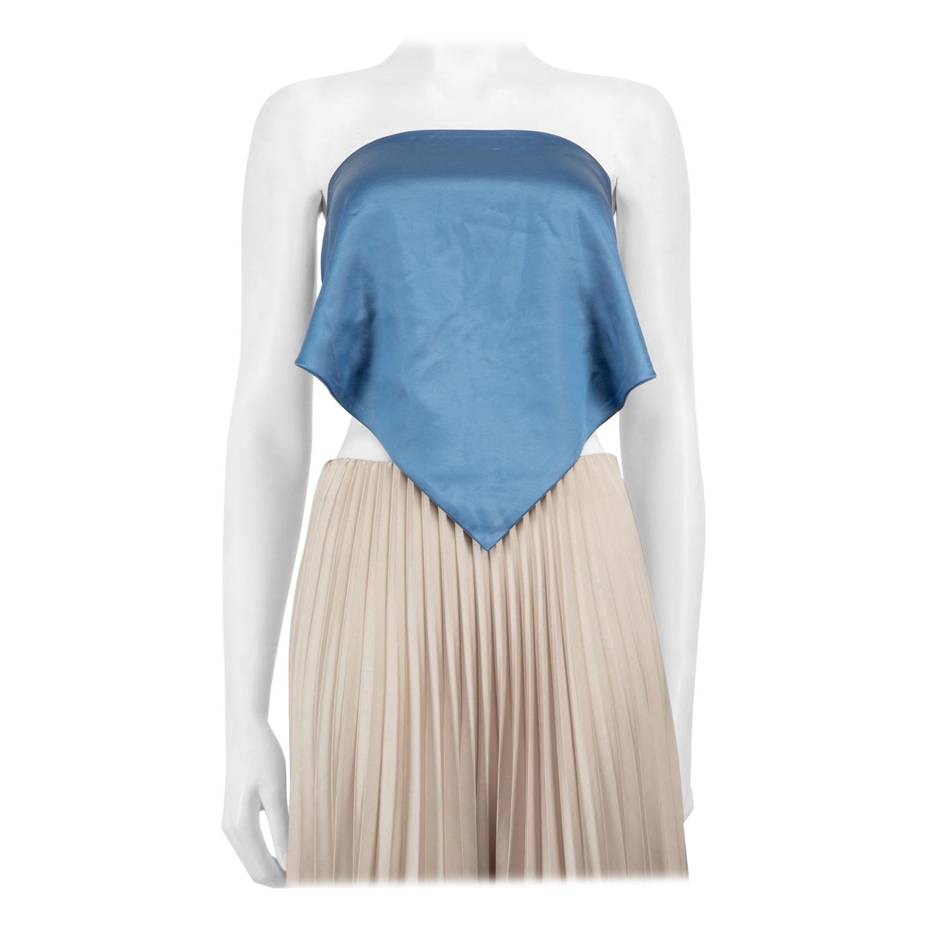 NANUSHKA Blue Stina Asymmetrical Scarf Top Size S For Sale