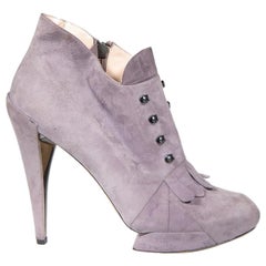 Botines con cremallera de ante morado Nicholas Kirkwood Talla IT 41