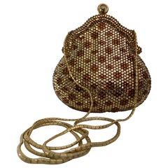 1970er Judith Leiber Topas Strass Juwelen Minaudiere Umhängetasche mit Verschluss