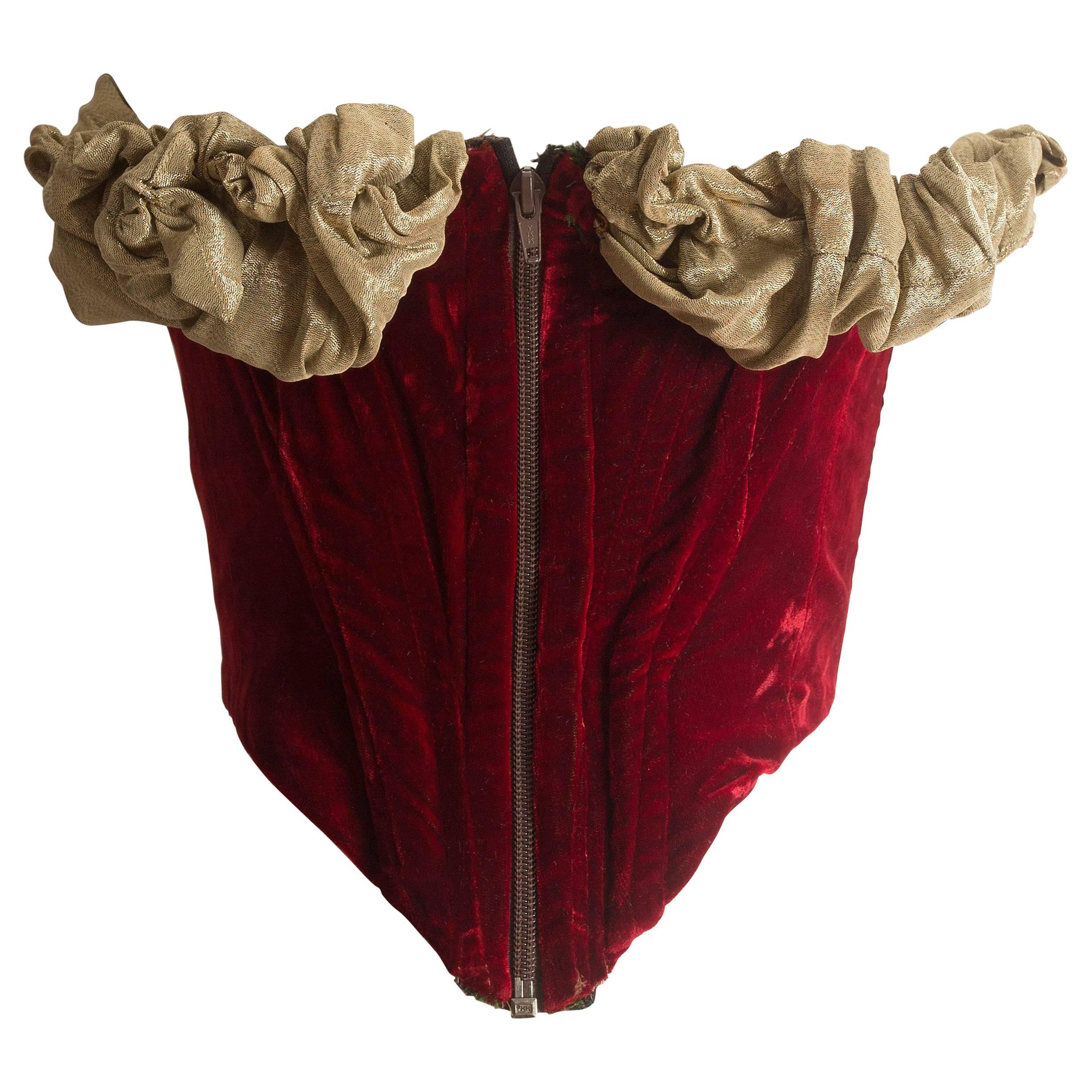 Vivienne Westwood red velvet ‘Voyage to Cythera’ corset, circa 1989
