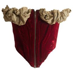 Vivienne Westwood red velvet ‘Voyage to Cythera’ corset, circa 1989 11