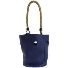 2007 Hermès Mangeoire Blue Handbag