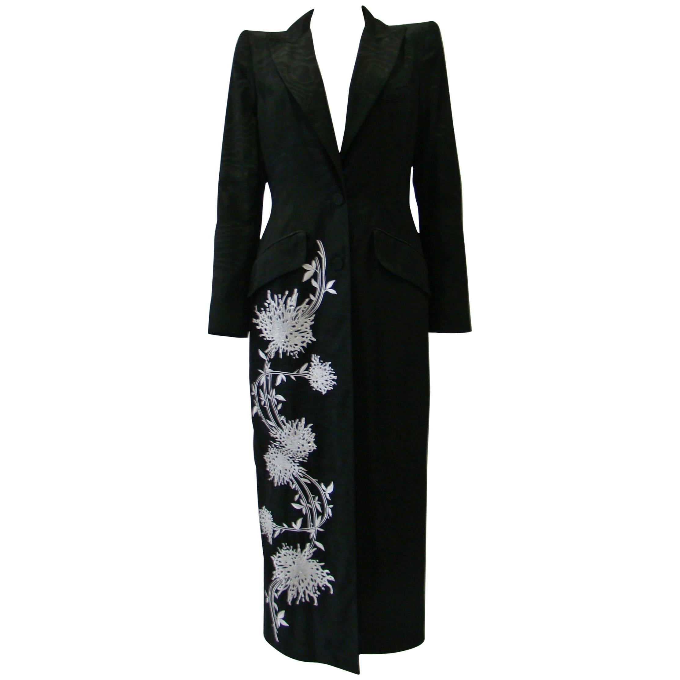 Angelo Mozzillo Embroidered Evening Frock Coat, Fall 1998 For Sale