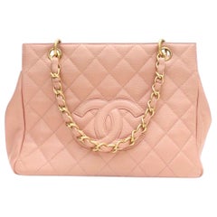 Chanel Rosa Caviale Petite Timeless Tote Borsa a catena