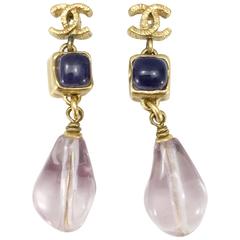 Chanel Paris-Byzantium Collection Lilac Dangling Earrings - Circa 2011