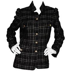 Chanel Black & White Tweed Jacket sz FR48 2