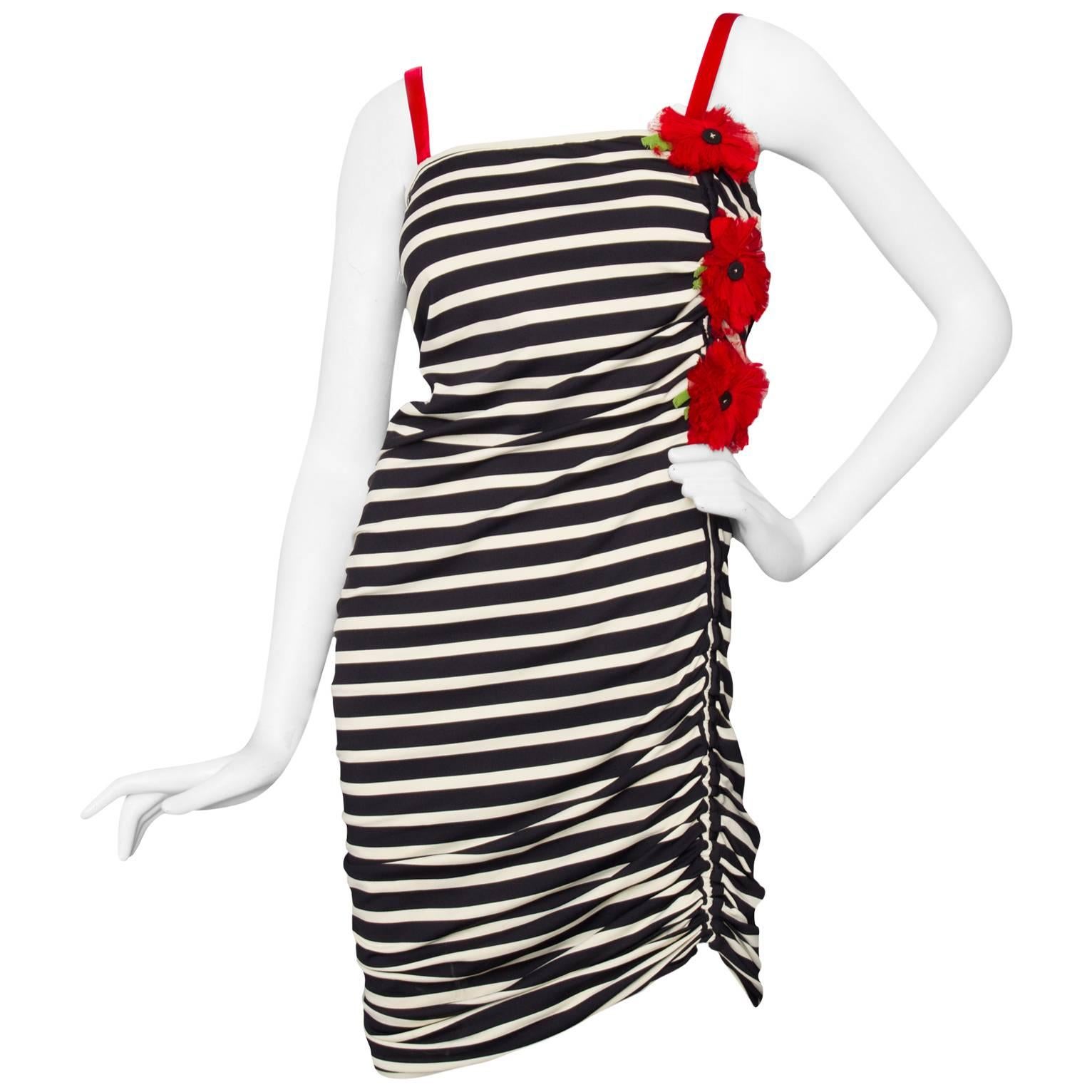 1990s Jean Paul Gaultier Sailor Stripe Dress   For Sale