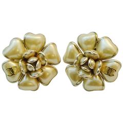Chic Chanel Camellia Earrings