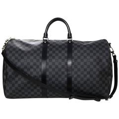 Louis Vuitton Damier Graphite Keepall Bandouliere 55 Duffle Bag For Sale at  1stDibs | louis vuitton keepall bandouliere 55 neon graphite, black lv  duffle bag, lv duffle bag black
