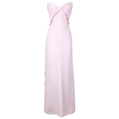 Vintage Valentino Baby Pink Crepe Dress