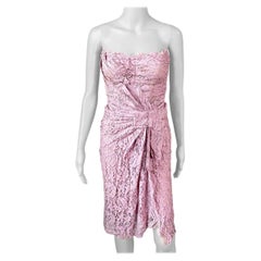 Dolce & Gabbana S/S 2012 Unworn Bustier Corset Lace Lilac Midi Dress