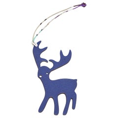 Hermes Bleu Electrique/Gris Tourterelle Epsom and Togo Petit H Deer Bag Charm