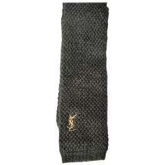 Yves Saint Laurent Green Wool Tie 2
