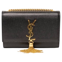 Borsa a Tracolla Saint Laurent Kate Small Granulata Nera