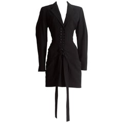 Alaïa - Mini-robe en laine noire, A/H 1988