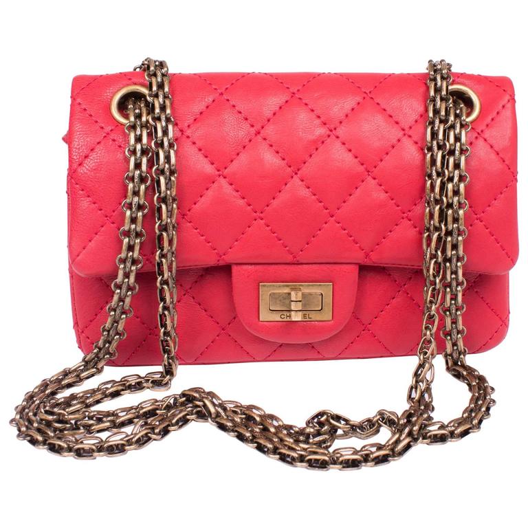 Chanel 2.55 Reissue Classic Mini Double Flap Bag Mademoiselle Lock - red at  1stDibs | chanel reissue mini 2019, chanel 2.55 reissue mini, chanel 2.55  mini 2019