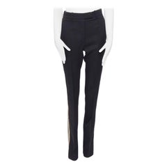 CALVIN KLEIN Raf Simons 2018 noir blanc or pantalon droit US0 XXS