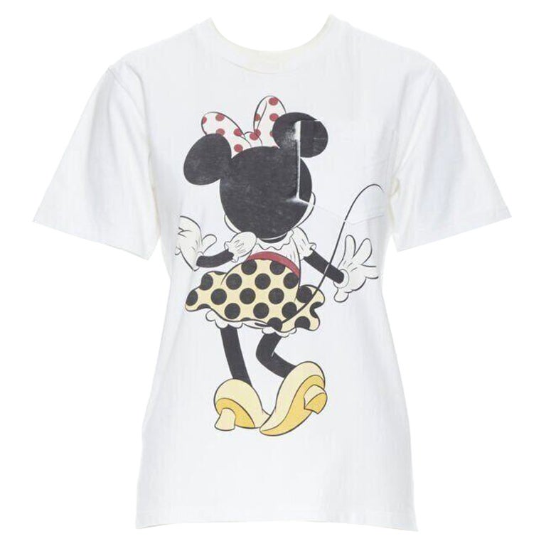 VICTORIA BECKHAM camiseta blanca de manga corta con estampado Disney Minnie Mouse US2 en venta