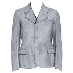 vintage MAISON MARTIN MARGIELA Artisanal silver painted casual blazer jacket M