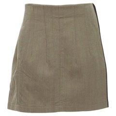 vintage JUNYA WATANABE 1997 wool green red deconstructed asymmetric mini skirt M