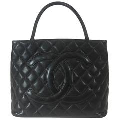 Chanel 2000 Black Classic Medallion Tote Bag 8