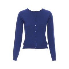 JOSEPH 100% cashmere, maglione cardigan blu cobalto con bottoni S