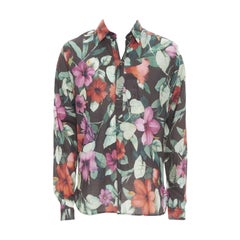 DOLCE GABBANA Hawaiian floral print cotton long sleeve casual shirt EU38 S