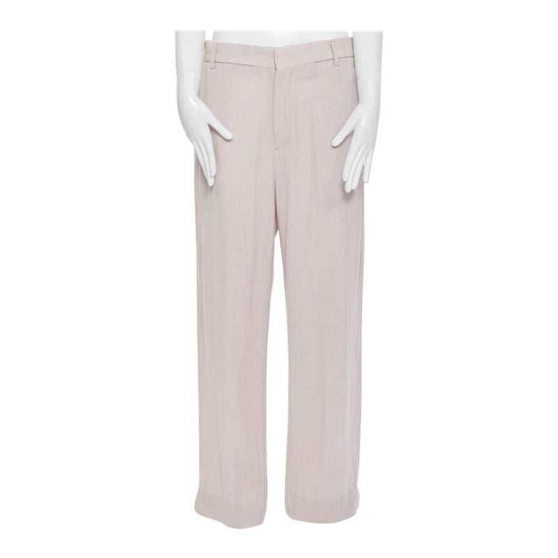 HAIDER ACKERMANN rayonne  Pantalon large rose blush en laine FR38