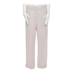 HAIDER ACKERMANN rayonne  Pantalon large rose blush en laine FR38