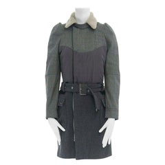 UNDERCOVER Mantel aus Kaschmirwolle mit hybridem Gürtel JP1 S mit Shearling-Kragen