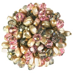 Vintage  Roger Jean-Pierre  Depose Jeweled Cluster  Depose Clip 