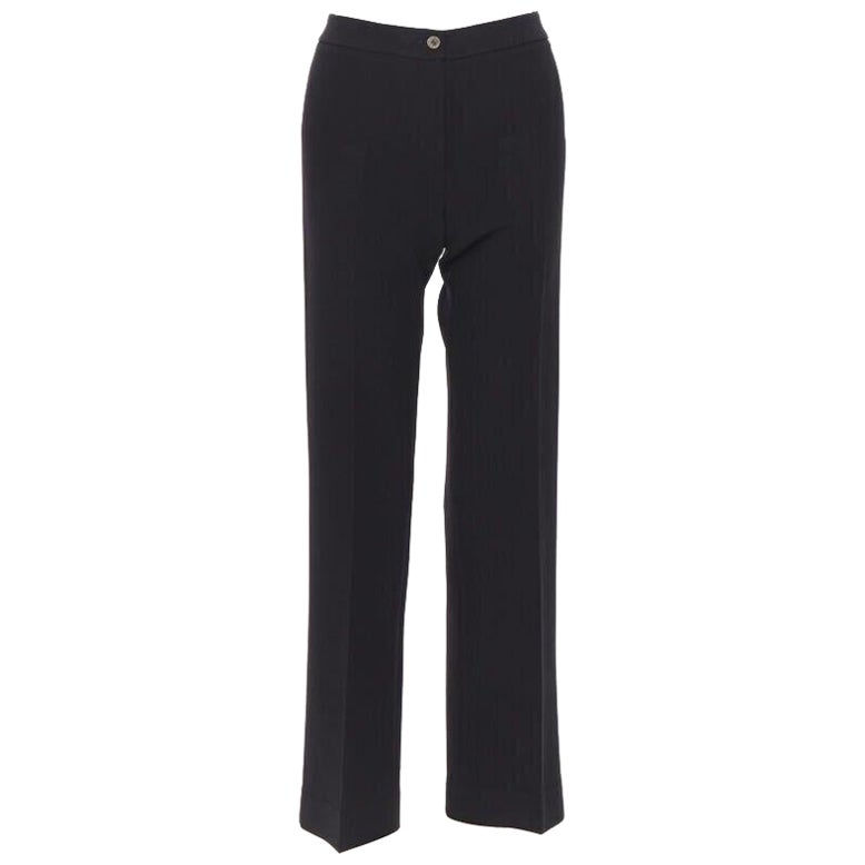 MICHAEL KORS COLLECTION virgin wool black slim leg work trousers pants US2 26"