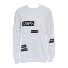 RAF SIMONS X JOYCE 2015 white abstract patchwork cotton sweater pullover top S