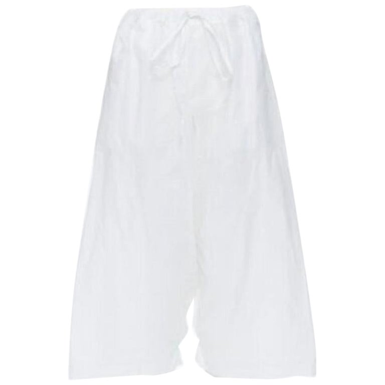 EGG TRADING 100% cotone pantaloni oversize estremi con coulisse in vita S
