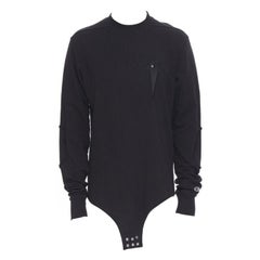 RICK OWENS CHAMPION 2020 Tecuatl Black Pentagram Star embroidered sweater M
