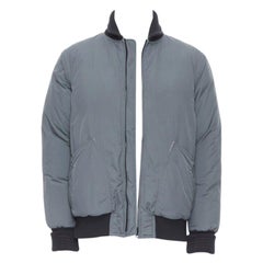 N HOOLYWOOD greey contrast yellow lined goose down padded bomber jacket S