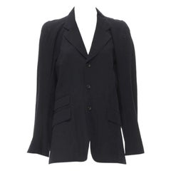 JUNYA WATANABE 1994 Marineblauer Blazer aus Wolle mit geschnittenem Rückenausschnitt M