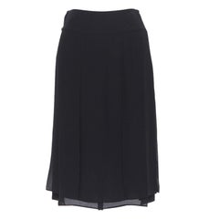 MICHAEL KORS COLLECTION  100% silk flapper hem knee length skirt US0 25"