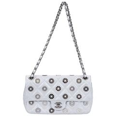 Chanel Limited Edition Silver Jewel Coin Flap Bag at 1stDibs