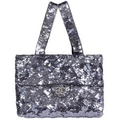 Chanel Silver Sequins Evening Bag 7