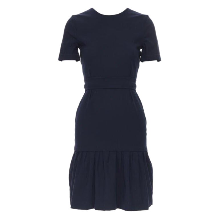 PREEN THORNTON BREGAZZI navy blue green colorblocked back cocktail dress XS For Sale