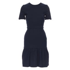 PREEN THORNTON BREGAZZI navy blue green colorblocked back cocktail dress XS