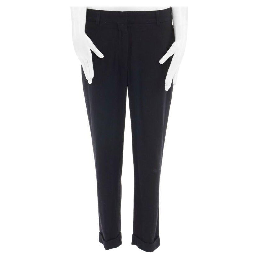 HAIDER ACKERMANN pantalones slim leg de lana polar negra FR36 32 en venta