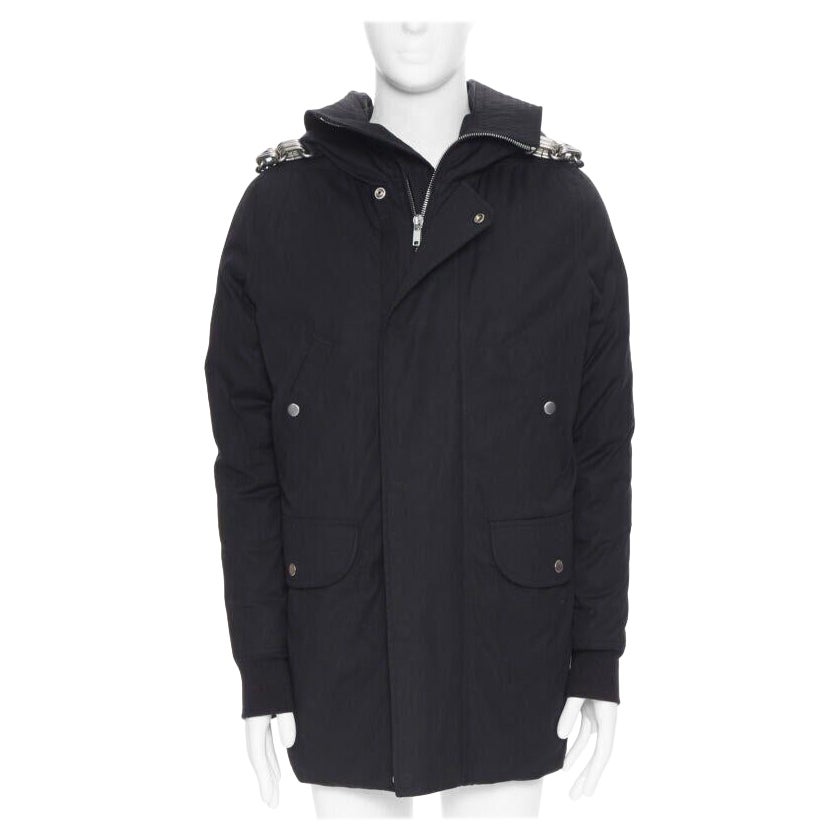 RICK OWENS AW 2019 Larry Jumbo Parka incatenato in piuma d'oca con pad IT42 M.