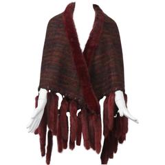 Fur-Trimmed Mohair Shawl Fur-Trimmed Mohair Shawl
