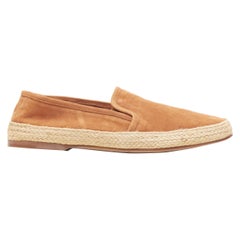 LA PORTEGNA Dani Yute brandy brown jute espadrille slip on shoes EU41