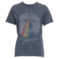 DIOR grey washed cotton XX Judgement print short sleeve tshirt S