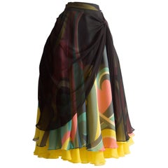 Yohji Yamamoto silk chiffon evening skirt,  AW 2005